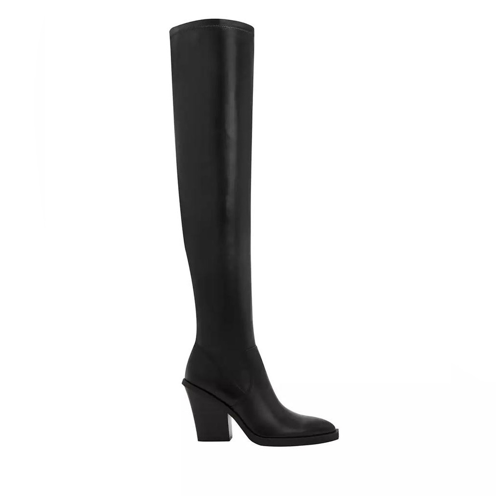 $168 NEW Katy Perry Citygurl Over The Knee Stretch Boots Black Western Boot 6 - Picture 3 of 8